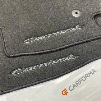 Ворсовые коврики на KIA Carnival III 7 мест 2014 - 2021 в Ставрополе Ворсовые коврики на KIA Carnival III 7 мест 2014 - 2021 в Ставрополе